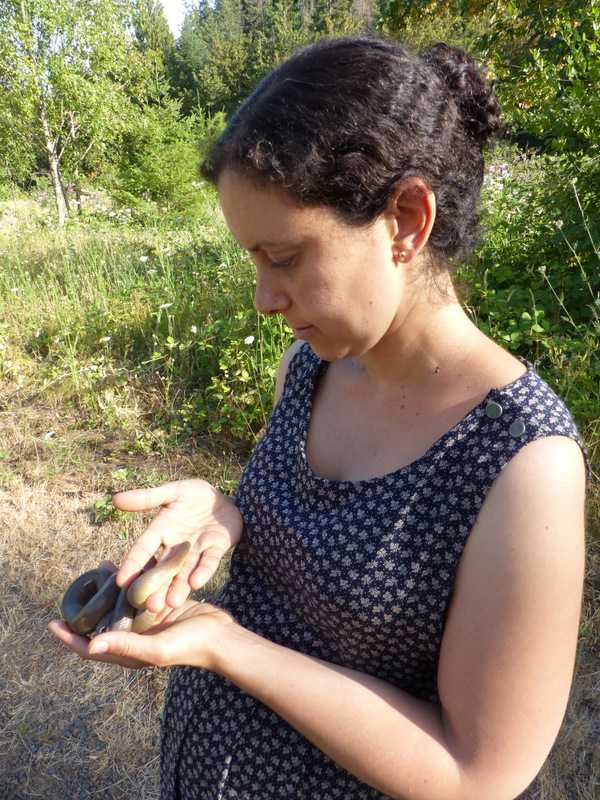 rose hakim with northern rubber boa in oregon